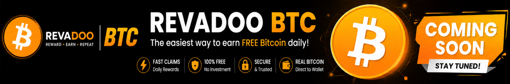 Revadoo BTC Coming Soon Banner